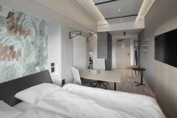 Фото номера Двухместный номер «Комфорт» с 2 отдельными кроватями Отель VALO Hotel Helsinki г. Хельсинки 3