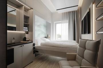 Фото номера Двухместный номер «Смарт» с 1 кроватью Отель VALO Hotel Helsinki г. Хельсинки 3