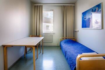 Фото номера Бюджетный одноместный номер с общей ванной комнатой Хостелы Eurohostel г. Хельсинки 2