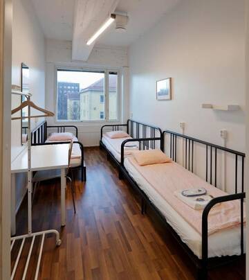 Фото номера Трехместный номер с общей ванной комнатой Хостелы CheapSleep Hostel Helsinki г. Хельсинки 2