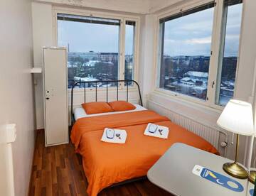 Фото номера Двухместный номер с 1 кроватью и общей ванной комнатой Хостелы CheapSleep Hostel Helsinki г. Хельсинки 8