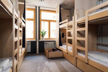 Фото номера Кровать в общем 8-местном номере для мужчин и женщин Хостелы The Yard Hostel г. Хельсинки 3