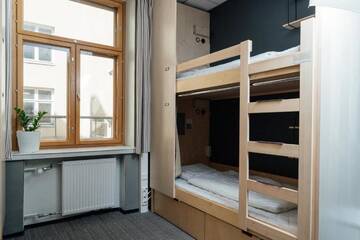 Фото номера Кровать в общем 4-местном номере для мужчин и женщин Хостелы The Yard Hostel г. Хельсинки 5